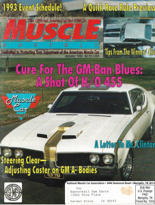 MUSCLE MONTHLY 1993 JAN - WINNER TIPS, H/O 455, ADJ CASTER ON GM A-BODIES*